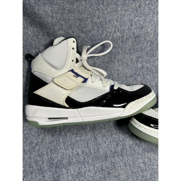Nike Air Jordan Flight 45 High Concord White, Black Blue Basketball Boys Size 5Y - Picture 2 of 11